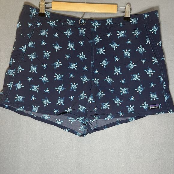 Patagonia Womens Baggies‎ 5" Swim Large 'Little Flippers' Turtle Board Shorts - Picture 1 of 9